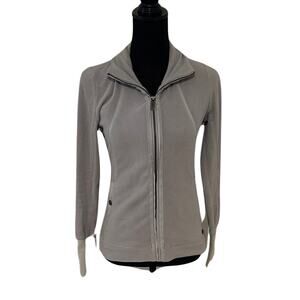 Calvin Klein Fleece Zip-Up Jacket – XS, Cozy Classic